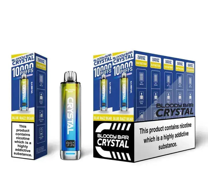 Bloody Bar Crystal 10000 Disposable Vape (20MG) – Box of 10 Bloody BarNot Found Vape wholesale supplies