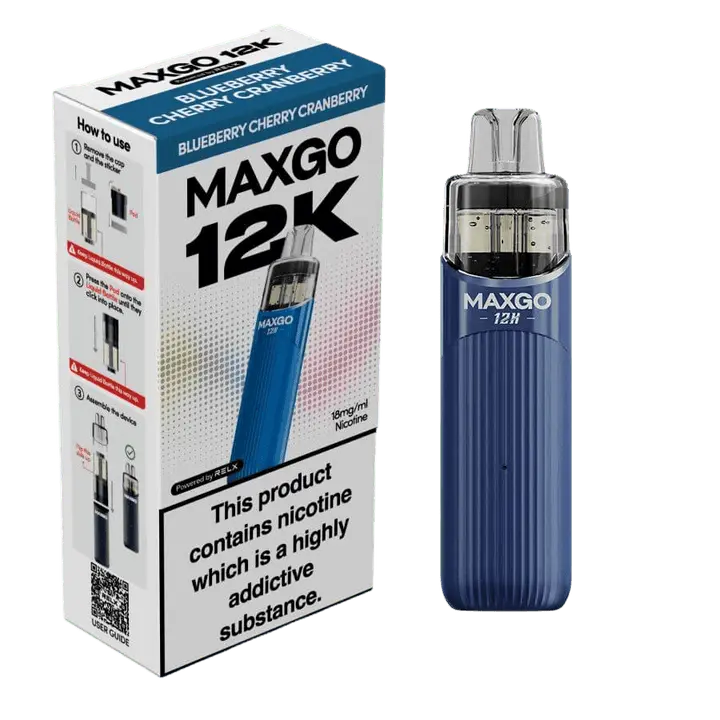 RELX MAXGO 12k Pre-Filled Pod Kit TPD Compliant - Pack Of 3 RELX