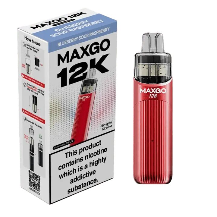 RELX MAXGO 12k Pre-Filled Pod Kit TPD Compliant - Pack Of 3 RELX