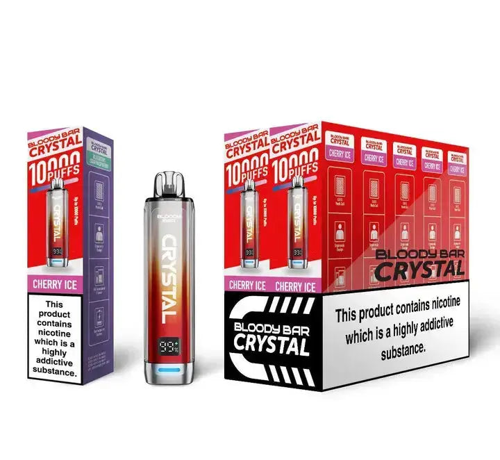 Bloody Bar Crystal 10000 Disposable Vape (20MG) – Box of 10 Bloody BarNot Found Vape wholesale supplies