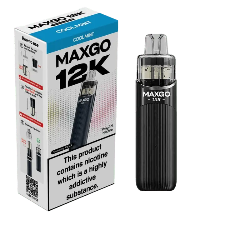 RELX MAXGO 12k Pre-Filled Pod Kit TPD Compliant - Pack Of 3 RELX