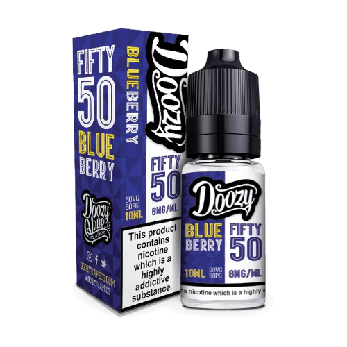 DOOZY - FIFTY 50 - BLUEBERRY - 10ML BOX OF 10 - Vape wholesale supplies