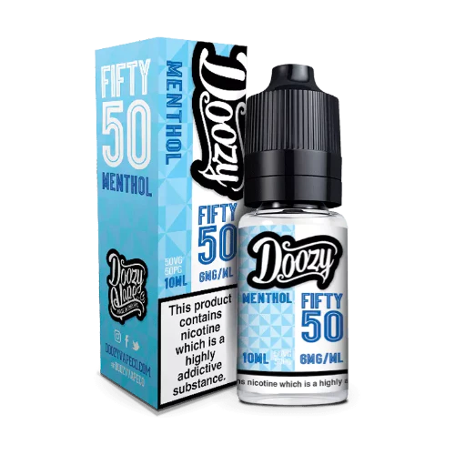 DOOZY - FIFTY 50 - MENTHOL - 10ML BOX OF 10 - Vape wholesale supplies