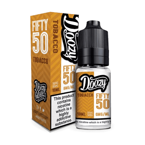 DOOZY - FIFTY 50 - TOBACCO - 10ML BOX OF 10 - Vape wholesale supplies