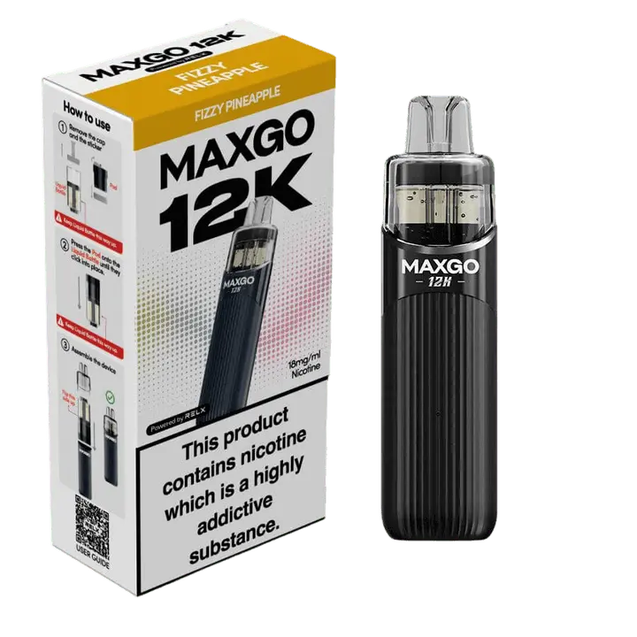 RELX MAXGO 12k Pre-Filled Pod Kit TPD Compliant - Pack Of 3 RELX