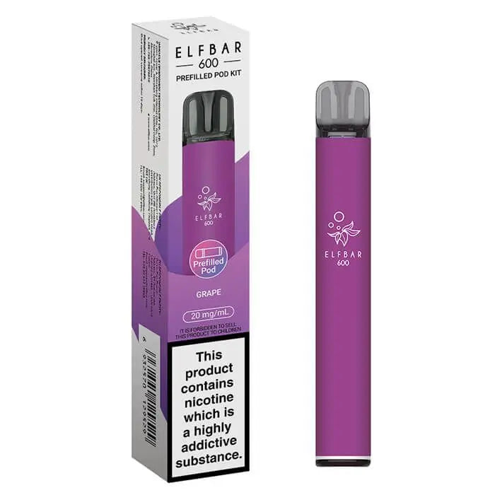 Elf Bar 600 Prefilled Rechargeable Pod Vape Kit - Box of 10 Vape Wholesale Supplies