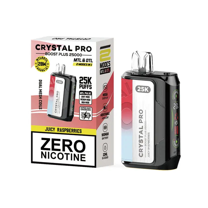 Crystal Pro Boost Plus 25000 - 2-in-1 Vape Device - 0 mg - Box of 5 Vape Wholesale SuppliesNot Found Vape wholesale supplies