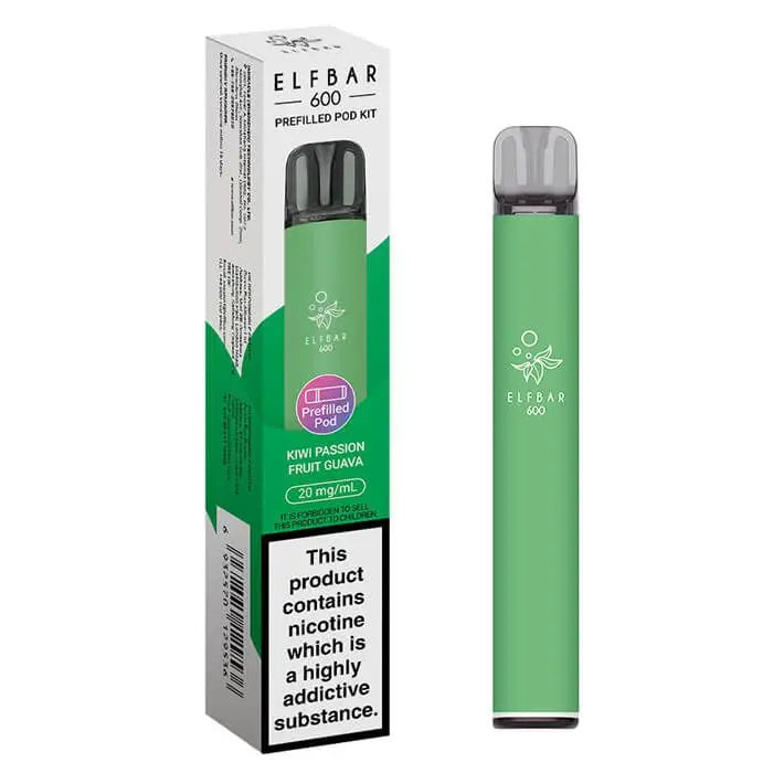 Elf Bar 600 Prefilled Rechargeable Pod Vape Kit - Box of 10 Vape Wholesale Supplies