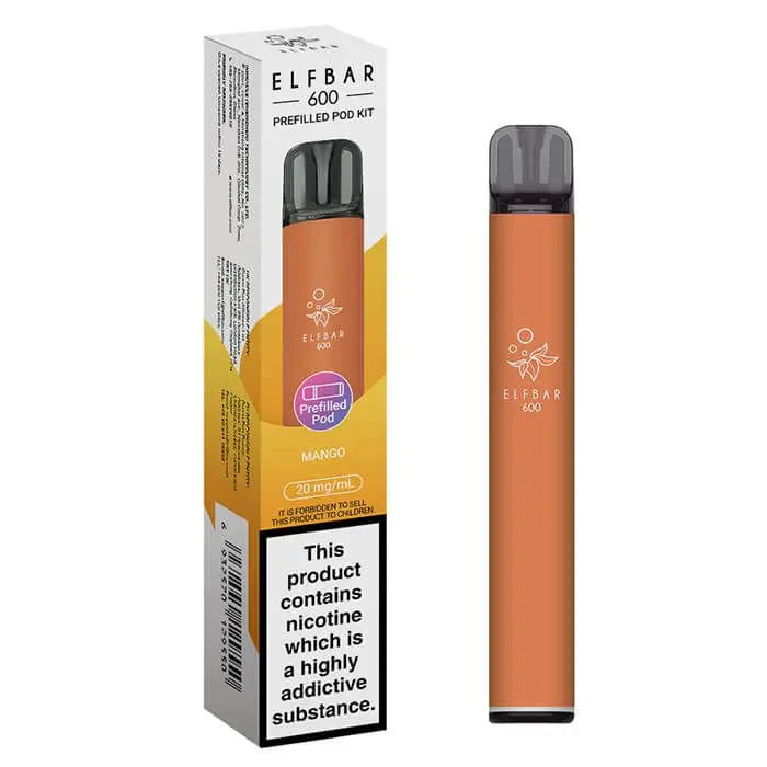 Elf Bar 600 Prefilled Rechargeable Pod Vape Kit - Box of 10 Vape Wholesale Supplies