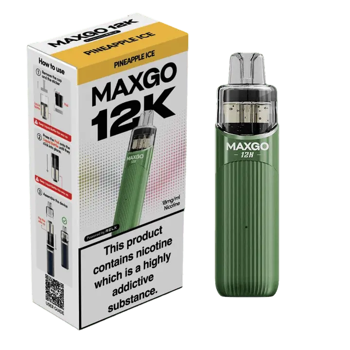 RELX MAXGO 12k Pre-Filled Pod Kit TPD Compliant - Pack Of 3 RELX