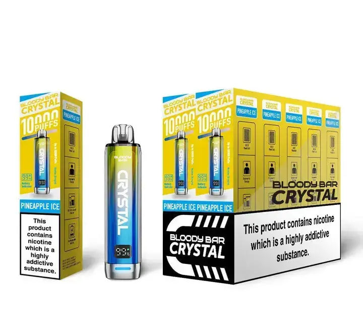 Bloody Bar Crystal 10000 Disposable Vape (20MG) – Box of 10 Bloody BarNot Found Vape wholesale supplies