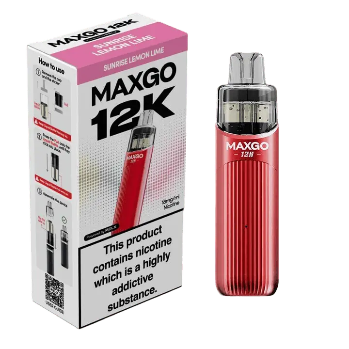RELX MAXGO 12k Pre-Filled Pod Kit TPD Compliant - Pack Of 3 RELX
