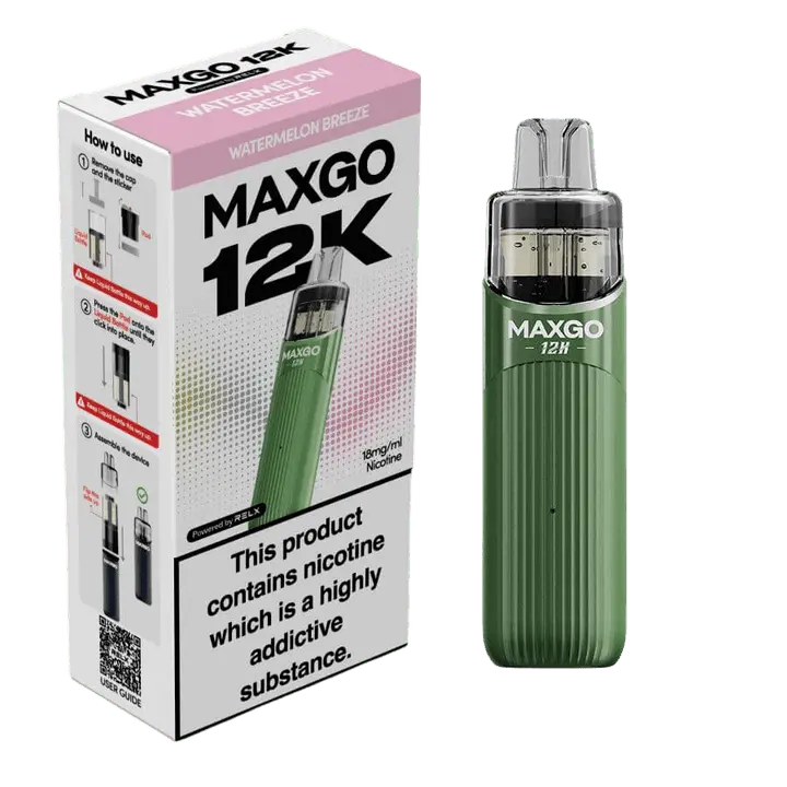 RELX MAXGO 12k Pre-Filled Pod Kit TPD Compliant - Pack Of 3 RELX