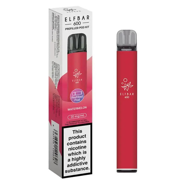 Elf Bar 600 Prefilled Rechargeable Pod Vape Kit - Box of 10 Vape Wholesale Supplies