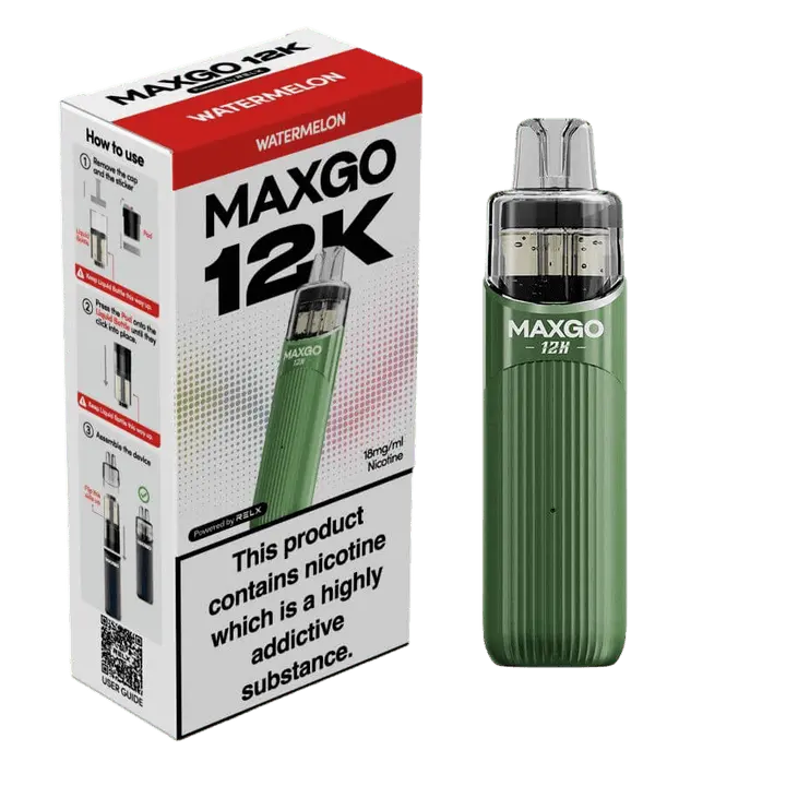 RELX MAXGO 12k Pre-Filled Pod Kit TPD Compliant - Pack Of 3 RELX