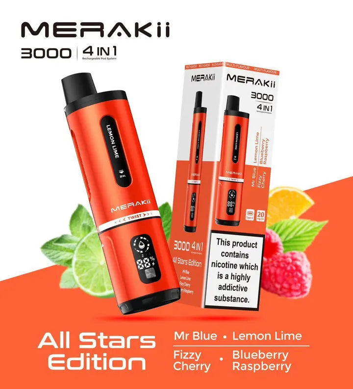 Merakii 3000 Puffs Disposable Vape Box of 5 Vape Wholesale SuppliesNot Found Vape wholesale supplies