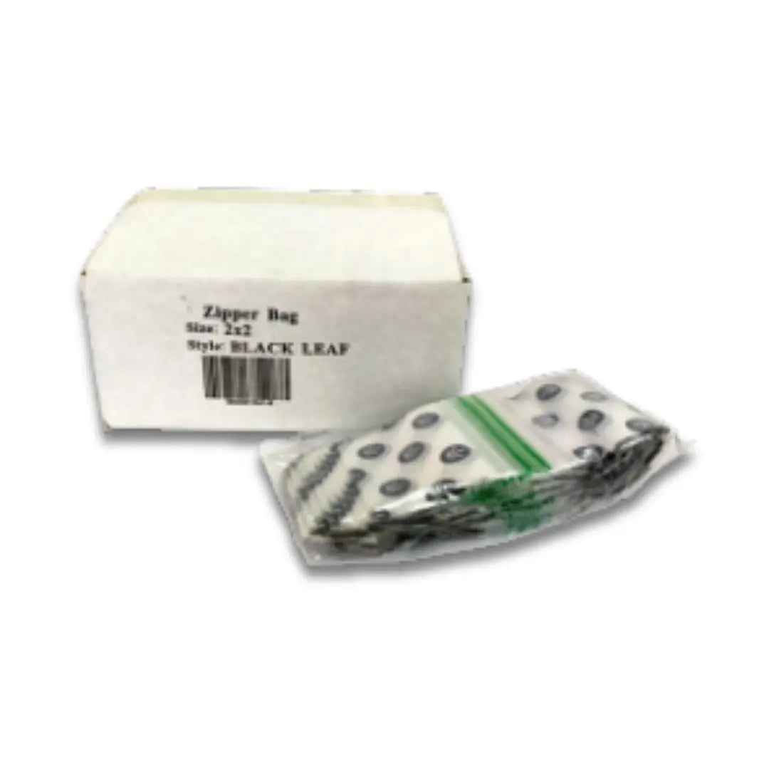 Buy Zipper Branded 2 x 2 Black Leaf Bags In UK