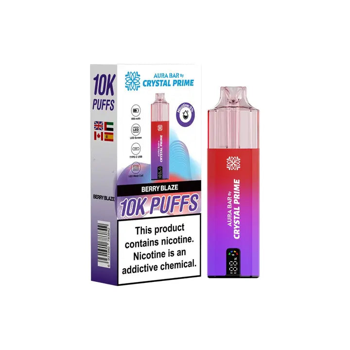 Crystal Prime 10000 Disposable Vape Box of 5 Crystal PrimeNot Found Vape wholesale supplies