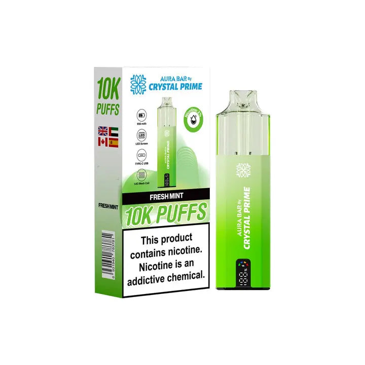 Crystal Prime 10000 Disposable Vape Box of 5 Crystal PrimeNot Found Vape wholesale supplies