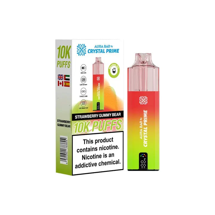Crystal Prime 10000 Disposable Vape Box of 5 Crystal PrimeNot Found Vape wholesale supplies