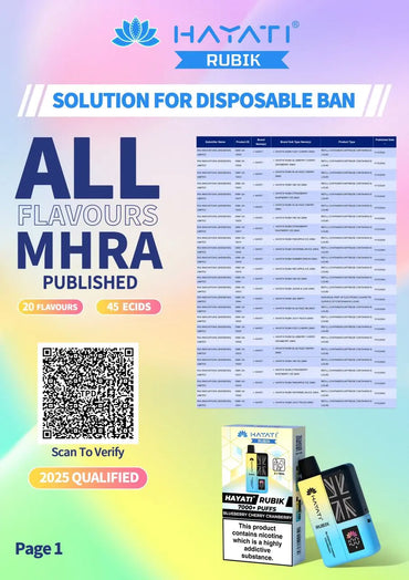 Hayati Rubik 7000 Disposable Vape Box of 5 - Vape wholesale supplies