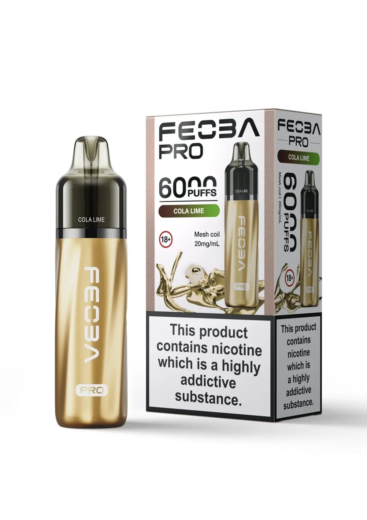 Feoba Pro 6000 Disposable Vape Box of 5 - Best Vape Wholesale - Vape wholesale supplies
