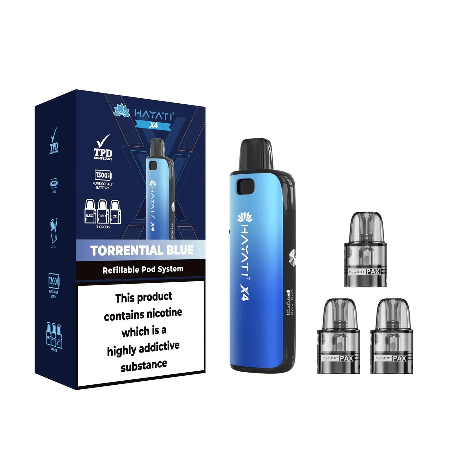 Hayati X4 Refillable Pod Vape Kit - Vape wholesale supplies