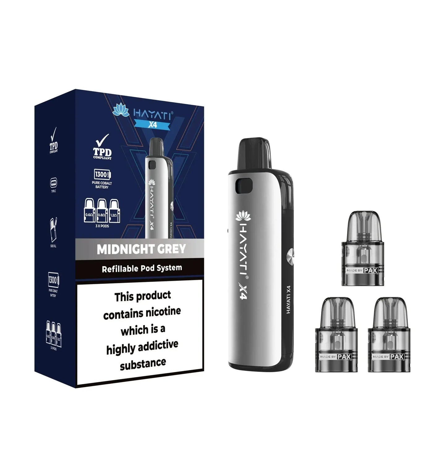 Hayati X4 Refillable Pod Vape Kit - Vape wholesale supplies