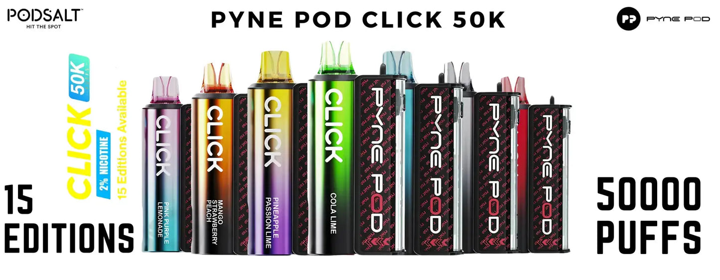 Pyne Pod Click 50K Prefilled Vape | TPD 50000 - Box of 5 Pyne PodNot Found Vape wholesale supplies