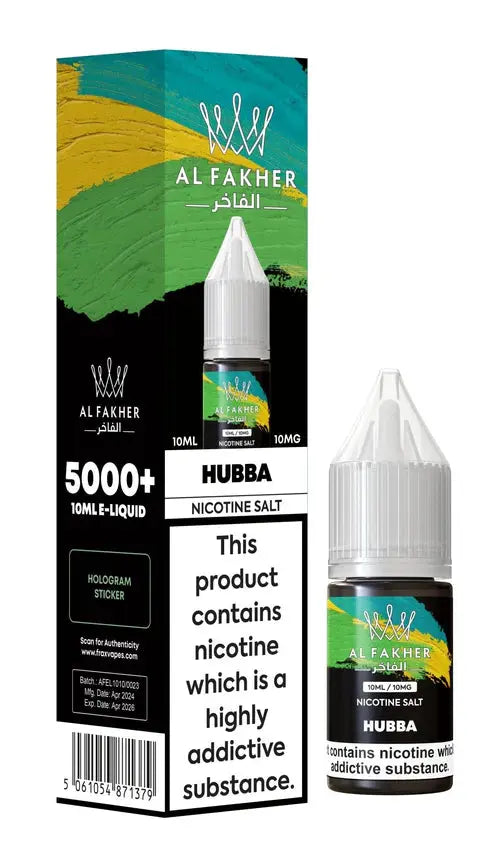 Al Fakher Nic Salt 10ml E-Liquid Box of 10 - Vape wholesale supplies