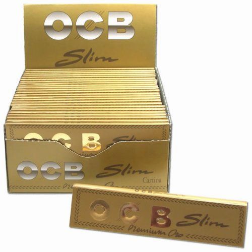 Ocb Gold Premium Slim Rolling Papers - 50 Booklets - Vape wholesale supplies