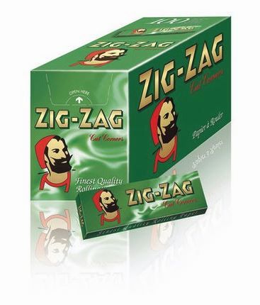 Zig Zag Green Standard Cut Corners Rolling Papers - 100 Booklets - Vape wholesale supplies