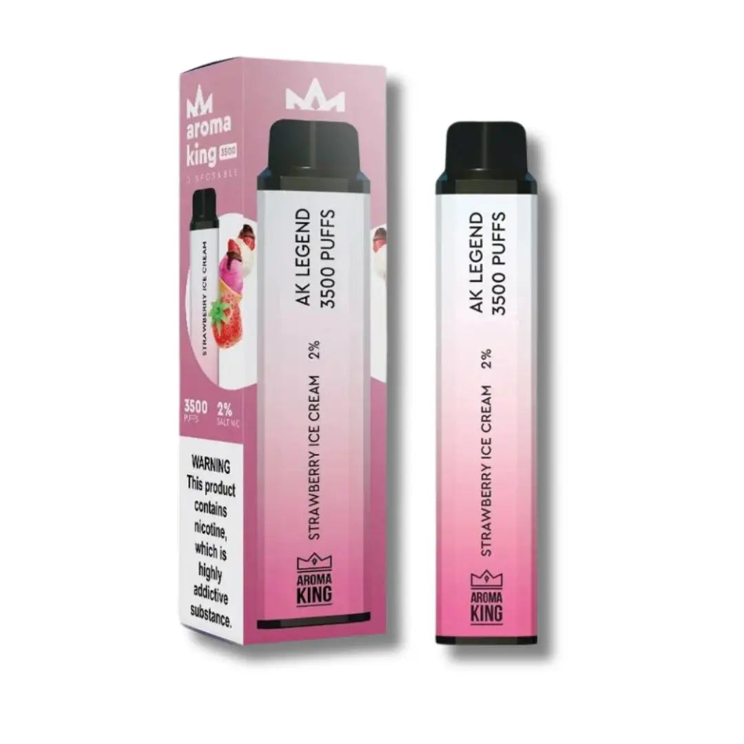 0% Aroma King Legend 3500 Disposable Device  STEAWBERRY ICE CREAM