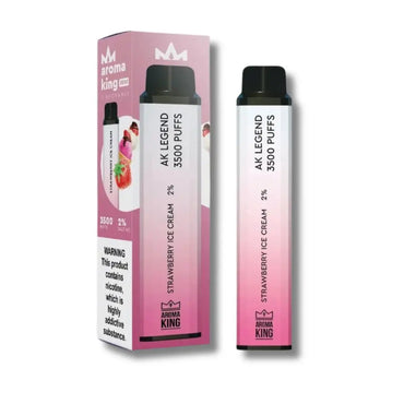 0% Aroma King Legend 3500 Disposable Device  STEAWBERRY ICE CREAM