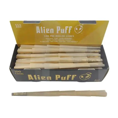 100 Alien Puff Black & Gold 1 1/4 Size Pre-Rolled Cones ( HP130 ) Vape Wholesale SuppliesNot Found Vape wholesale supplies