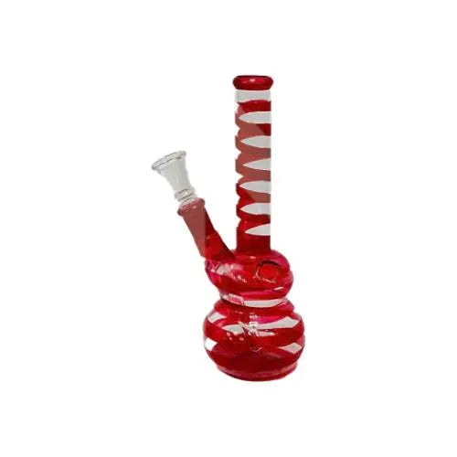 10 x 8" Striped Glass Bong - GB81 Vape Wholesale Supplies