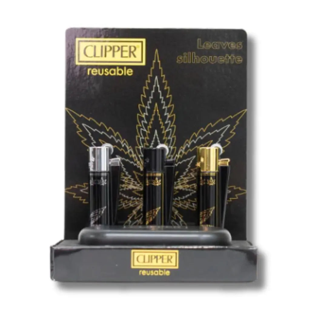 BUY 12 Clipper CMP11RH Metal Large Flint Leaves Silhouette Lighters - CM3S138UK IN UK