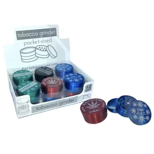 12 x D&K Amsterdam Metal Leaf Tobacco Grinders - DK5867A-3 IN UK