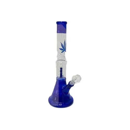 14" Large Percolator Glass Bong Leaf Mixed Designs - GS1449 - GB93 - In UK