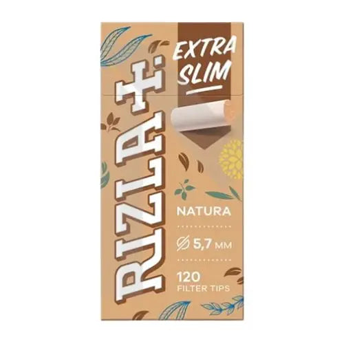 20 Pack 5.7mm Natura Rizla Extra Slim Filter Tips available at wholesale prices in the UK