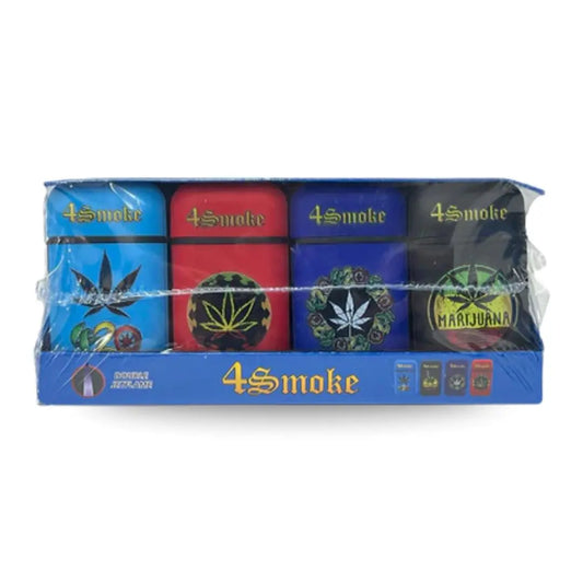 20 x 4smoke Dual Jet Leaf Design Electronic Refillable Lighters - DH750-01 In UK