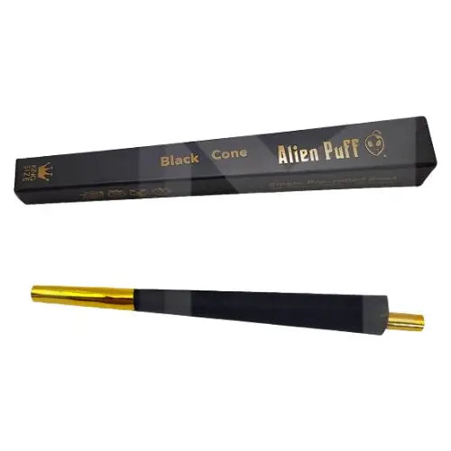 24 Alien Puff Black & Gold King Size Pre-Rolled Black Cones HP193AP In UK