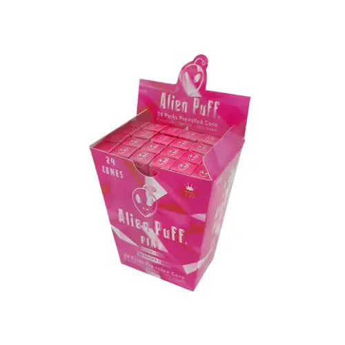 24 Alien Puff Pink King Size Pre-Rolled Pink Cones ( HP196-APC ) In UK