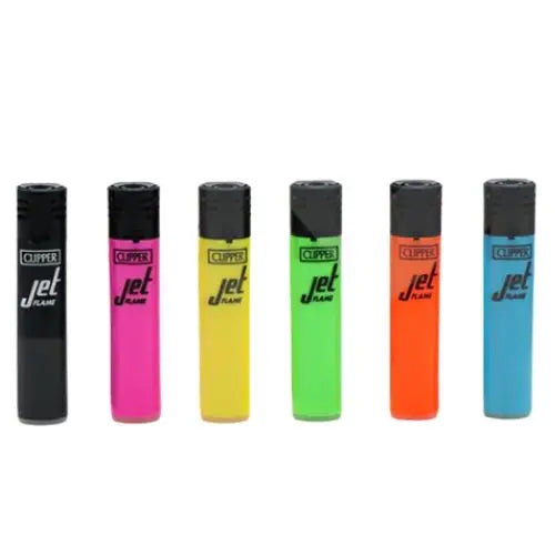 24 Clipper CKJ11RH Classic Large Electronic Jet Flame Shiny Colours Lighters - CKJ1B002UKH - In UK