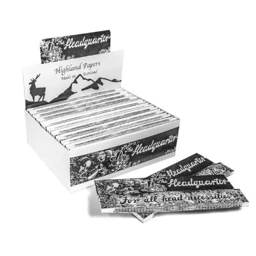 24 Highland Headquarters King Size Rolling Paper & Tips In UK