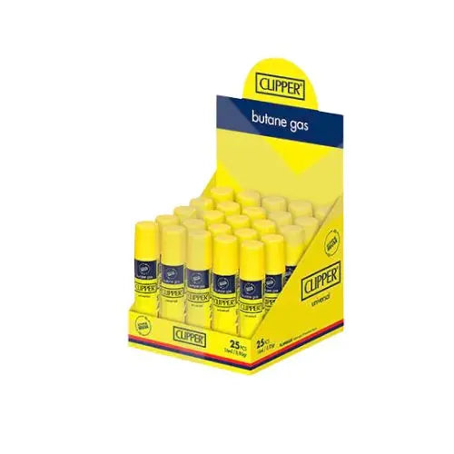 25 Clipper Universal Butane Gas Lighter Refill 16ml Cans - MC1016 In UK