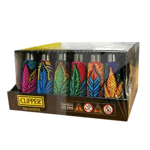 30 Clipper Reusable D30 FCP21RH Pop Covers Flint Mix Leafs Lighters - FCB5T005UKH In UK