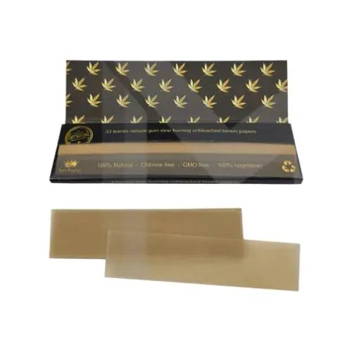 33 Alien Puff Black & Gold Super King Size Unbleached Brown Rolling Papers HP2104AP In UK