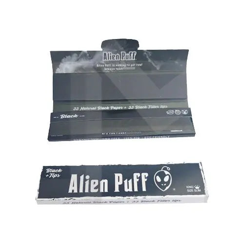33 Alien Puff King Size Black Rolling Papers With Tips ( HP2216 ) Vape Wholesale SuppliesNot Found Vape wholesale supplies