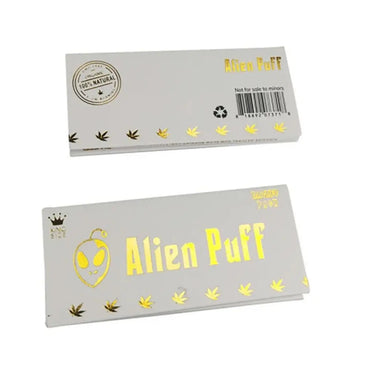 33 Alien Puff White & Gold King Size Unbleached Brown Rolling Papers ( HP109 ) In UK